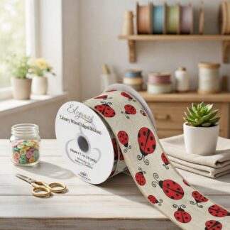 Wired ribbon - ladybirds