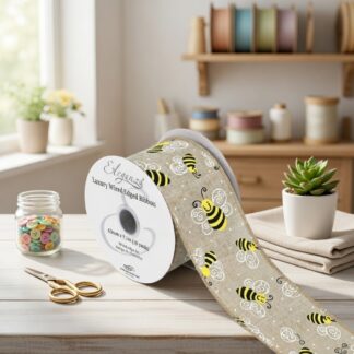 Wired ribbon - Busy Bees